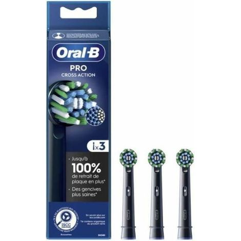 Testine per spazzolino da denti Oral-B Pro Cross Action Nere - 3 unità