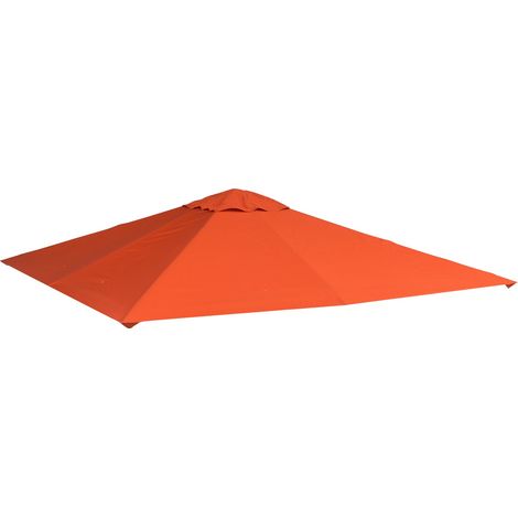Tetto di Ricambio per Gazebo da Giardino 3x3 m in Poliestere Morgan Arancione (1/5)