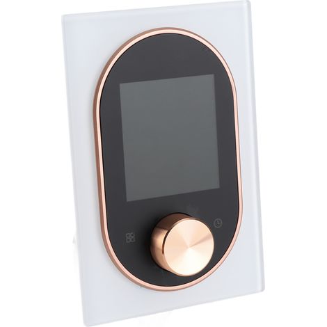 Eosnow Intelligentes Thermostat für die elektrische Hausheizung mit digitalem Touchscreen und verstellbarem Knopf. 5+1+1 wöchentliche Programmierung, manueller automatischer Urlaubsmodus