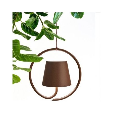 Lampada a led a sospensione Poldina Corten ricaricabile e dimmerabile con batteria fino a 12 ore (1/3)