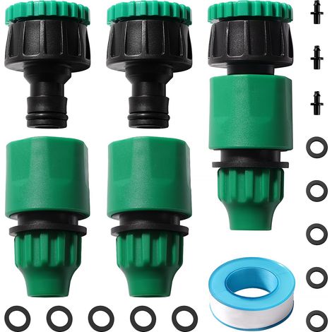 6pcs G1/2 G3/4 to 8/12mm 4/7mm Micro Irrigation Quick Connector Micro Irrigation Adapter Quick Coupling Garden Hose for Garden Irrigation System (1/5)