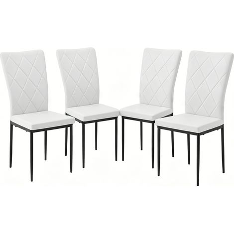 CAIziChaises de salle à manger à dossier haut, chaises de bureau moelleuses, élégantes chaises de cuisine, chaises de salon, chaises de réception, chaises de salle d’attente (4 pièces uniquement) (1/5)