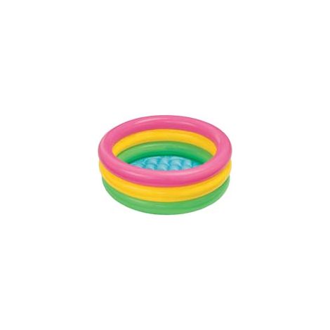 PISCINA GONFIABILE BABY TONDA 3 ANELLI  13 ANNI  cm.61x22h.  capienza lt.28  peso kg.0,5(57107)    INTEX
