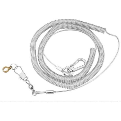 6 M Oiseau Perroquet Volant Corde Réglable Anti-morsure Volant Corde D'entraînement Laisse Oiseaux Harnais Corde,Foot Ring Dia 6.5mm (1/5)