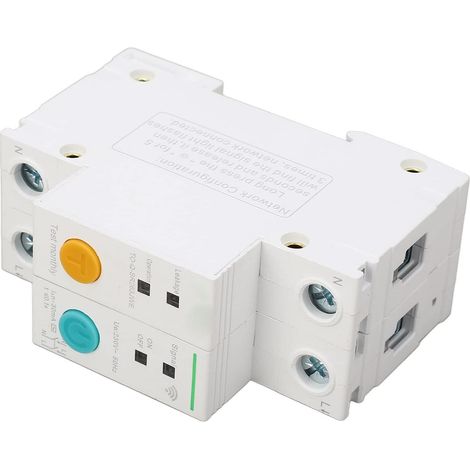 Disjoncteur Intelligent Panneau de Commutation Relais de Synchronisation APP Télécommande 2P 40A AC 230V 30mA