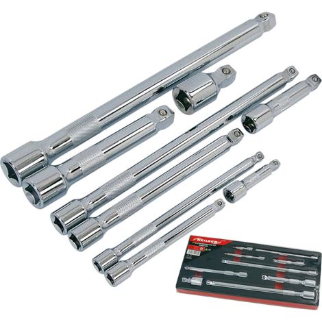 Neilsen 9pc Long Reach Mixed Drive Socket Extension Bar Set 1/4" 3/8" 1/2"