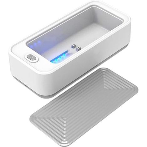 Ultraschallreiniger für Brillen, tragbarer 360°-Ultraschallreiniger, Hochfrequenz-Vibrationsreinigung für Schmuck, Brillen, Uhren, Zahnprothesen (1/5)