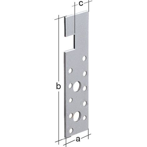 GAH Alberts Ancrage bois-fer 160 x 40 x 4 mm sdmverz - 338480