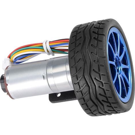 DIY Moteur à engrenages avec support de montage 65mm Kit de roue magnétique pour boîte de vitesses Moteur Kit de réduction de vitesse Micro Boîte de vitesses entièrement en métal (530RPM) (1/5)