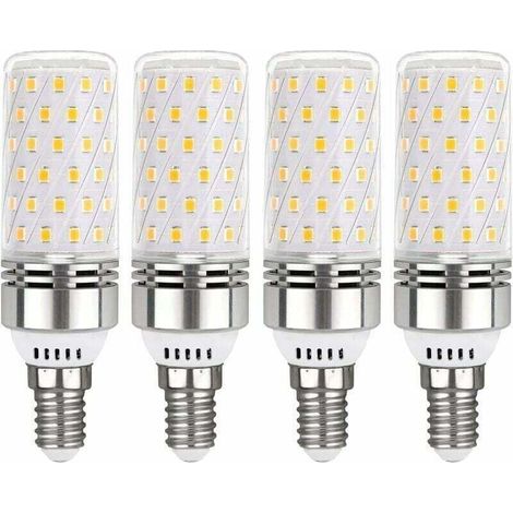 Ampoule LED E14, 12 W, blanc froid (6000 K), 1450 lm, équivalent à une ampoule halogène de 100 W (E14), angle de diffusion de 360°, 220 V CA, ampoule LED E14 pour éclairage intérieur, non dimmable, lo