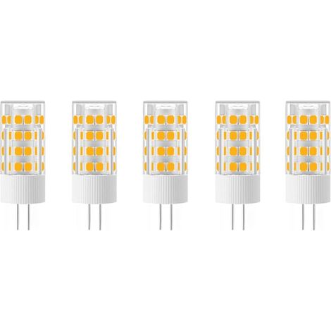 5 X G4 LED Leuchtmittel 5W LED Lampen 51 SMD 2835LEDs Warmweiß 3000K Birnen 500LM Äquivalent zu 50W Halogen AC/DC 12V (1/5)