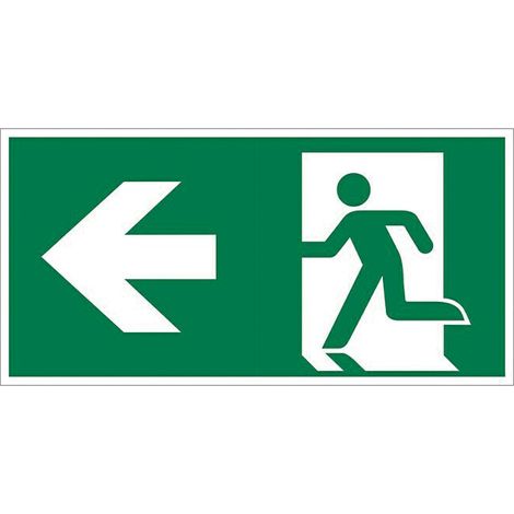 Adhesivo luminarias de emergencia flecha izquierda 200x75mm (1/2)