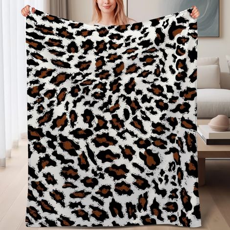 Couverture de lit en polaire, jeté doux et chaud pour le printemps, légère et luxueuse en microfibre de polyester, décoration pour chambre et salon, cadeau adapté pour lui elle,6080 pouces (1/4)