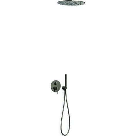 Kit mitigeur encastré 3 voies Rapid‑box pour douche Study Noir Métallisé - TRES 26237301KM