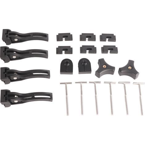 Kit de Pinces Universelles en Aluminium, pour Couvercle de Tonneau Rigide à Trois Volets, Vis Triangulaire, Pince Avant et Arrière, Boulon en T. (1/5)