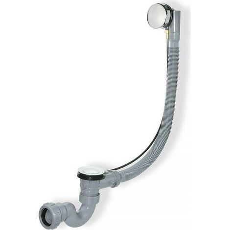 NF-Automatischer, kabelbetätigter Badewannenablauf für Badewanne, 40 mm (1 1/2") Auslass, Grau (68 cm)