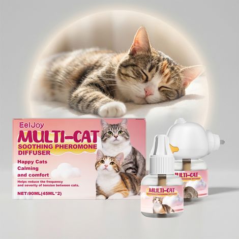 Ce diffuseur apaisant pour chats crée une ambiance confortable et calme l'anxiété. Convient aux foyers avec plusieurs animaux. – 90 ml (2 x 45 ml) -- DTEKGAZ (1/5)