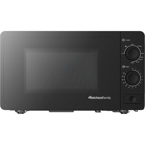 Melchioni Family Four à micro-ondes Onda 20 L avec grill 700 W 9 niveaux Minuterie 35 min Noir