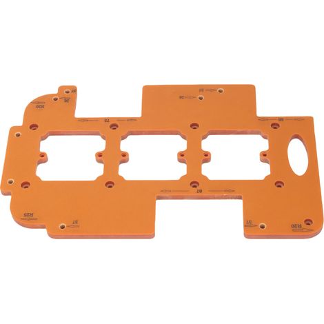 Gabarit de défonceuse 3 en 1 pour poignée encastrée, modèle multifonction pour rainure de placard intégré (1/5)