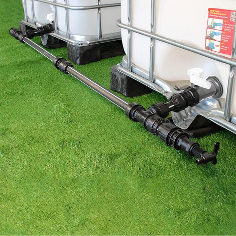 Multicuves – Kit de raccordement 2 cuves 1000 L – Raccords S60X6 taraudés – Sortie robinet Ø 15 mm – Pour récupération d'eau de pluie