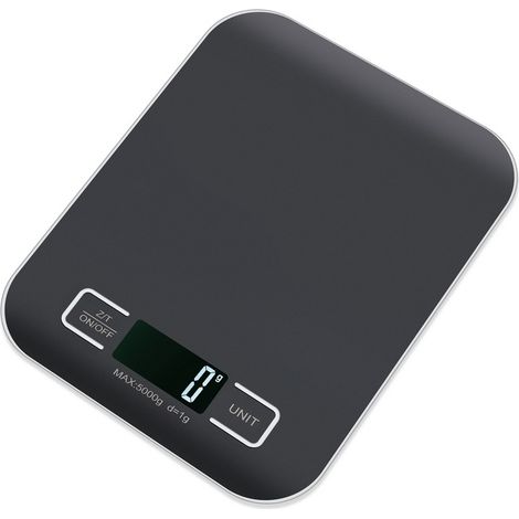 Digitale Küchenwaage, 10 kg/1 g, USB wiederaufladbar, mit LCD-Display und Tara-Funktion, professionelle Küchenwaage, Multifunktionswaage mit Ladekabel