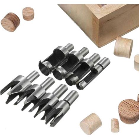 8-teiliges HSS-Holzdübelbohrer-Set, Holzdübelschneider, Holzschneidwerkzeug, Holzdübelbohrer 6 mm/10 mm/13 mm/16 mm, kleiner Holzfräser für Bohrmaschinen – LAOA (1/5)