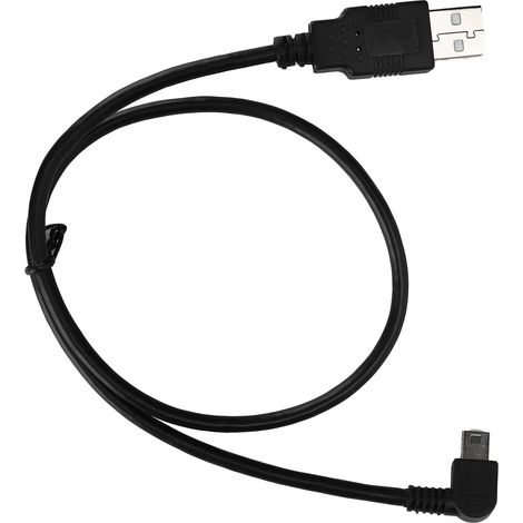 Câble USB A Mâle vers Mini USB B Mâle à Angle Droit pour Charge et Transfert de Données PC (1/5)