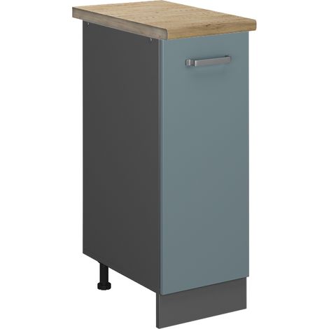 Apothekerschrank R-Line, Blau-Grau, 30 cm , AP Eiche, Vicco