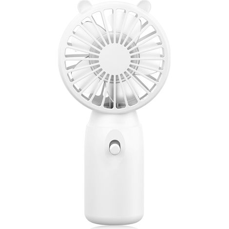1 Mini ventilateur de poche, moteur sans balais 6000 tr/min, 5 pales, batterie amovible AAA, usage extérieur et bureau (1/5)