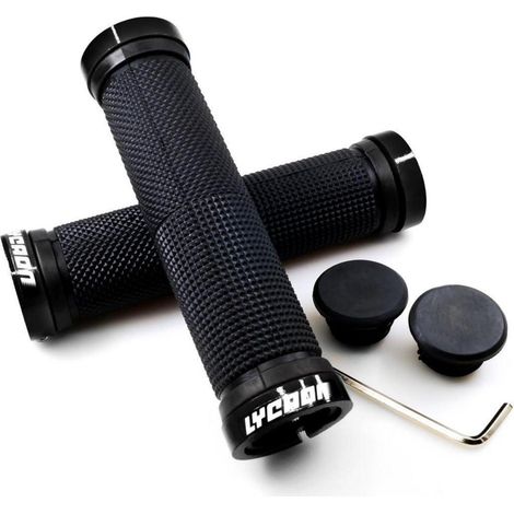 LYCAON Bike Lenker Griffe Gummi Fahrrad Griff Aluminium Lock Trekking Mountain (1/5)