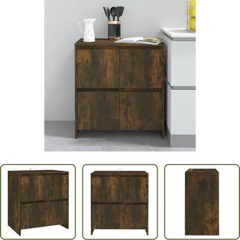 vidaXL Stauraum - Sideboard Räuchereiche 70x41x75 cm Holzwerkstoff (1/5)
