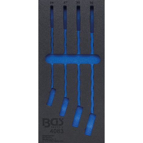 Insert de servante 1/3 jeu 4 cles mixtes 24 à 32 vide (1/2)