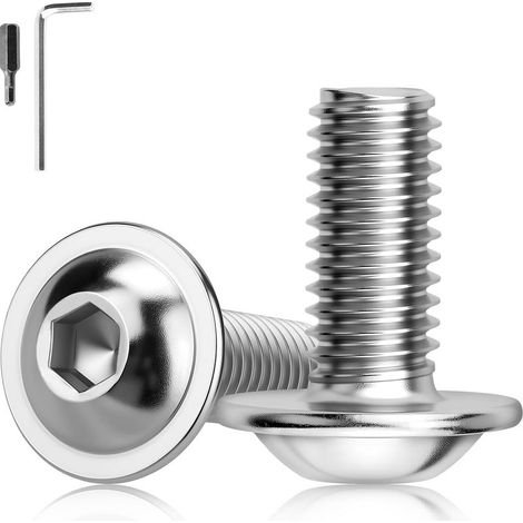 25 Pièces Boulon M5 x 20 mm Vis M5 Inox À Tête Plate Visserie Inox A2 V2A Pour Génie Meubles (1/5)