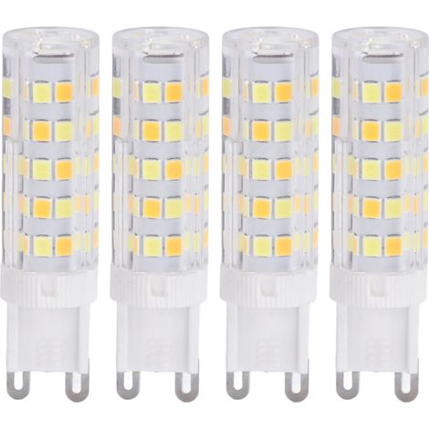 Lot de 10 ampoules LED G9 220V à intensité variable en céramique, remplaçant les ampoules halogènes pour lustre (G9 7W 64LED). (1/5)
