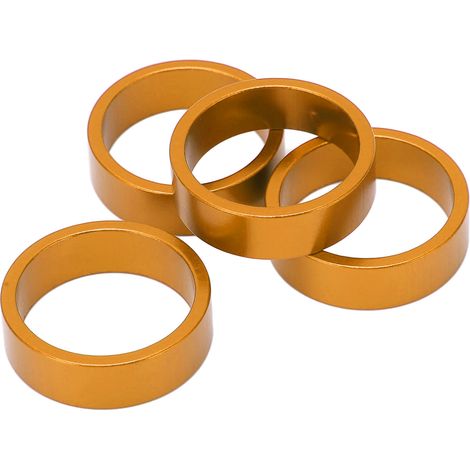 4 Pièces Entretoises de Potence Vélo Aluminium 28.6x10mm/1.13x0.39in pour VTT Route Or (1/5)