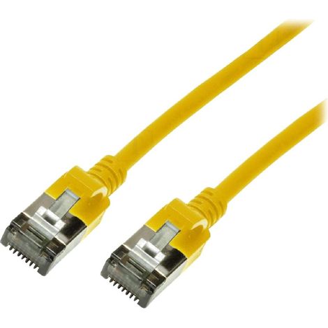 Cable reseau RJ45 male U-FTP Cat.6a jaune - 2m