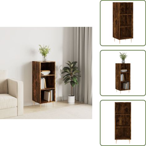 Sideboard Räuchereiche 34,5x32,5x90 cm Holzwerkstoff - Sideboard - Wohnzimmermöbel - Holzmöbel - Regal - Aufbewahrung (1/5)