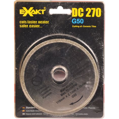 Original Ersatzsägeblatt Sägeblatt Handkreissäge Exakt DC270 Kreissäge Holz Alu - G50 für Fliesen