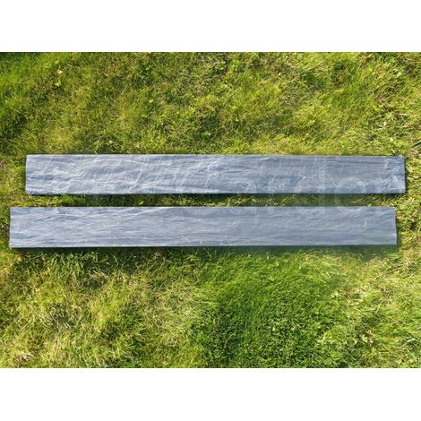 Classgarden – Bordure ardoise 50 cm – Couleur noire – Hauteur 10 cm – Épaisseur 3 cm – 2 bouts sciés pour arrondis