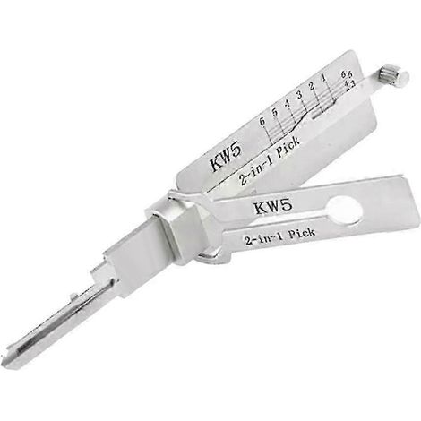 Outil 2 en 1 Lishi KW5 pour ouvre-porte de serrure civile, outil professionnel pour serrurier. (1/5)