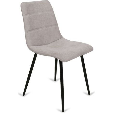 Pack de 4 sillas Valencia tapizadas en tejido beige. 45 cm(ancho ) 86 cm(altura) 51 cm(fondo) (1/2)