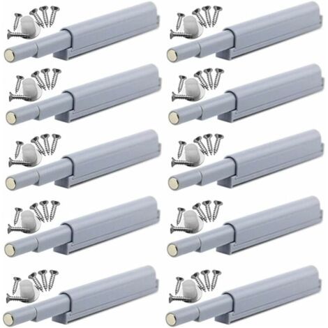 Drücken zum Öffnen magnetischer Türschnäpper, magnetische Push-Open-Verschlüsse öffnen und schließen die Tür mit einem einfachen Druck (10 Stück) (1/5)