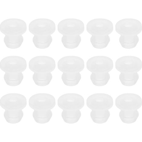 15 Pièces Passe Fils Électrique en Caoutchouc, 6mm Trou de Perçage, Passe Câble 3.5mm Diamètre, Bouchon Trou Joint Œillet Protection Fil pour Prise Sortie Câble, Transparent (1/5)