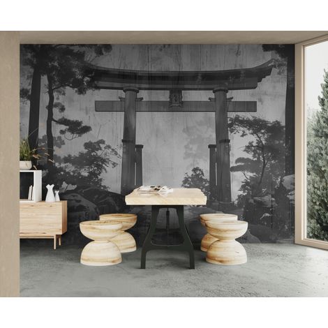 Papier peint Japon – Torii sacré monochrome - 150 x 250 cm (1/2)