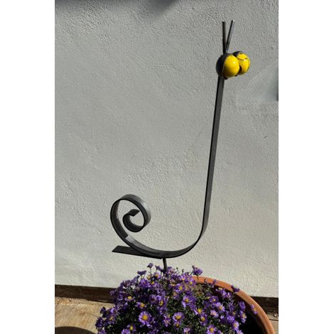 Marble Snail Eyes Garden Art - Bare Metal/Ready To Rust - W41 x H79 cm