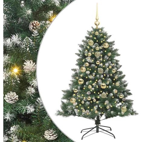 vidaXL Sapin de Noël artificiel Vert 150 cm PVC, plastique et acier