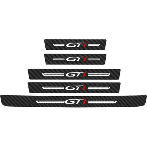 (5 pièces pour GTi) Autocollants de seuil de porte anti-rayures pour Peugeot KIA GTLine GT GTi 301 2008 307 107 207 3008 308 208 206 Stinger (1/3)