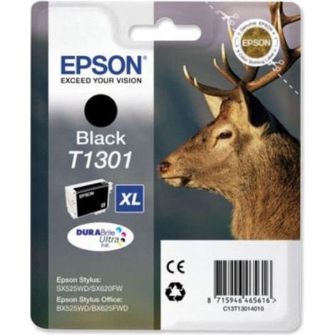 Epson Stag Singlepack Black T1301 DURABrite Ultra Ink (1/5)