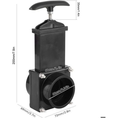 Vanne De Vidange - 50 Mm - Pour Caravane Et Camping-car - En Abs - 1 Piece (1/5)