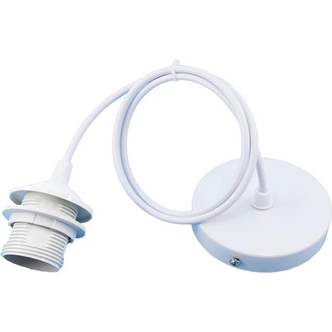 (Blanc) Porte Lampe Suspension Avec Câble 1m Pendentif Accessoires pour Bar, Café, Magasin de Vêtements, Maison, Hôtel (1/5)